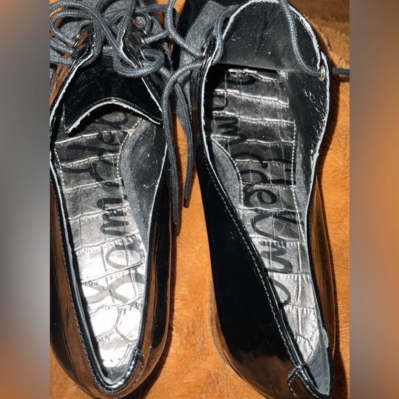 Sam Edelman echo Gray and Black patent leather Oxford loafer shoes SZ 6 - Picture 8 of 13